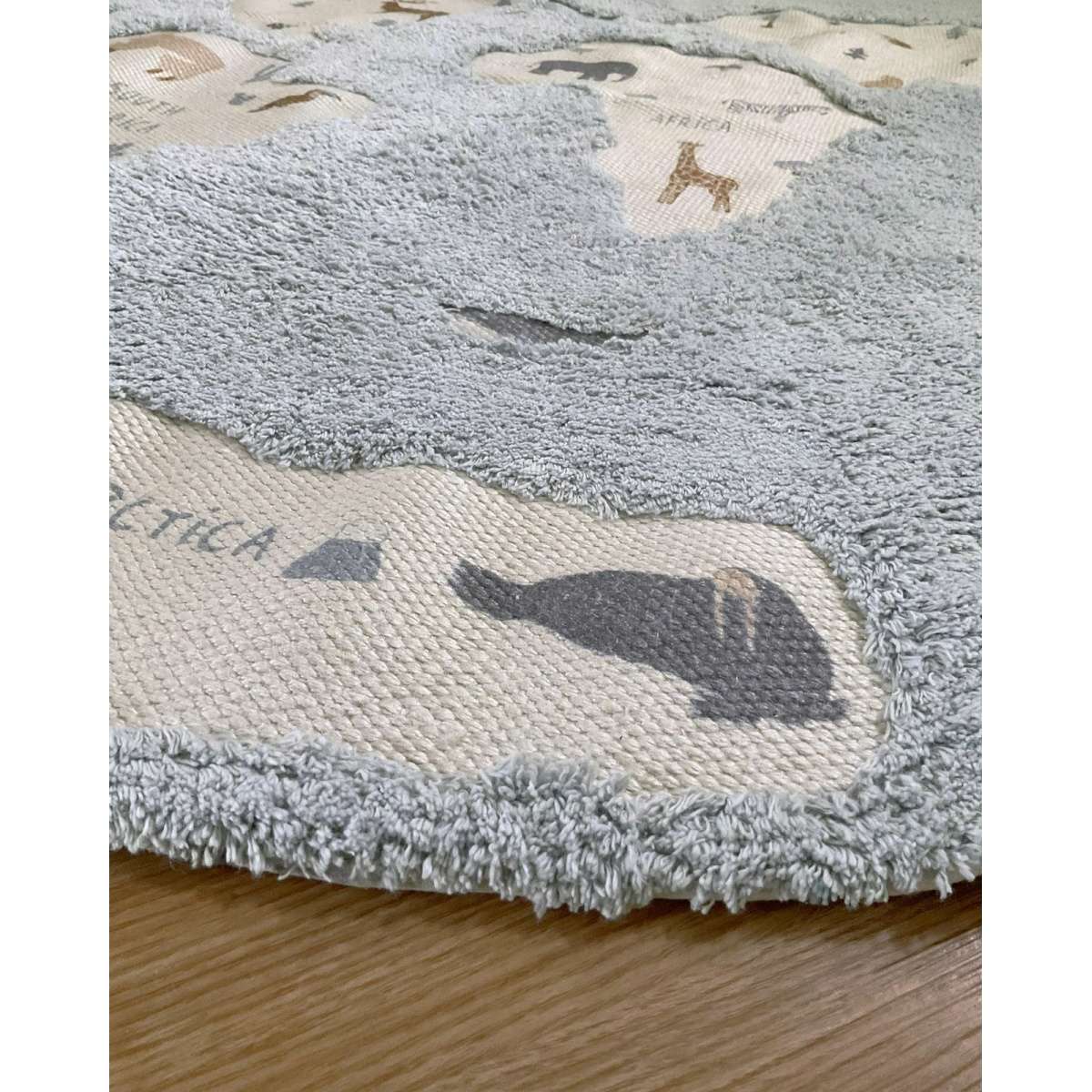 Immagine del prodotto Tappeto Rotondo per bambini Mappa del Mondo  140 cm (2 Colori) | AFK Living