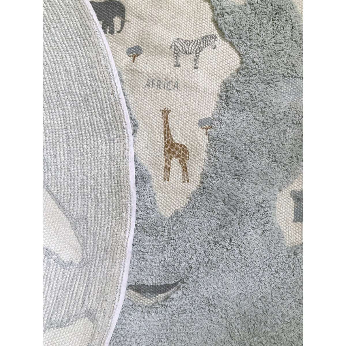 Immagine del prodotto Tappeto Rotondo per bambini Mappa del Mondo  140 cm (2 Colori) | AFK Living
