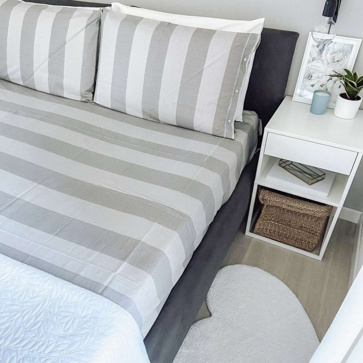 Immagine del prodotto Completo Letto Matrimoniale Righe in 100% Cotone (2 Colori) | Pietro Zanetti Home