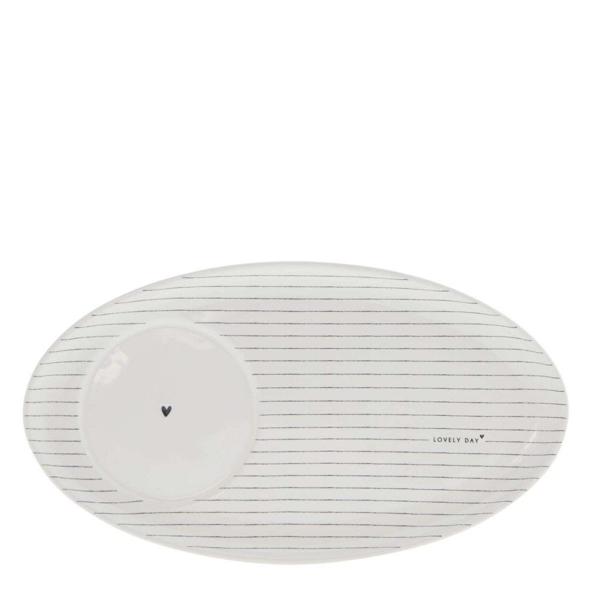 Immagine principale di Piatto Ovale Lovely Day a righe per Tazze e Scodelle | Bastion Collections