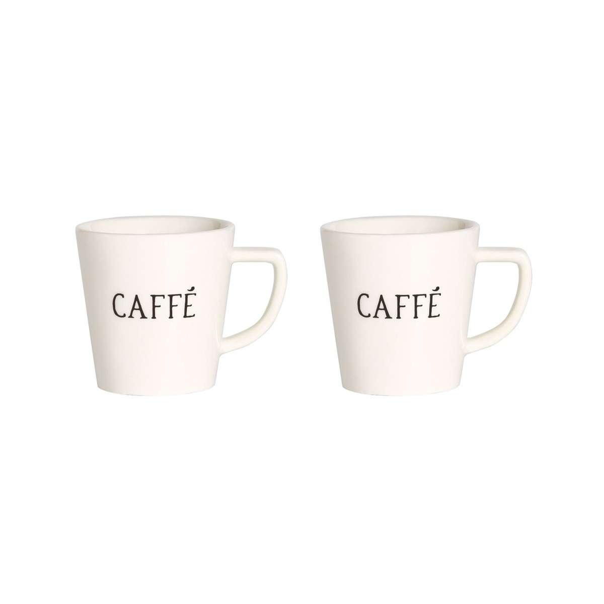 Immagine principale di Set 2 Tazzine Espresso in Ceramica Caffé 5.5xh6 cm | Simple Day
