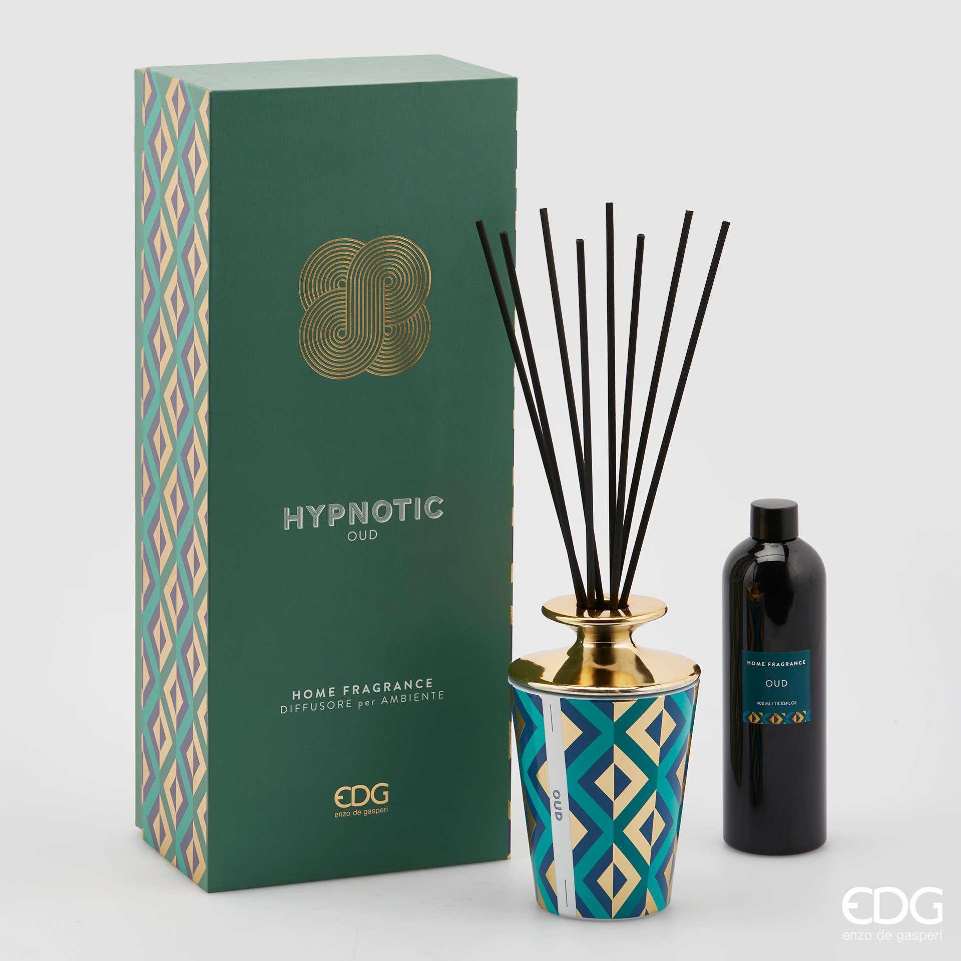 Immagine principale di EDG Profumo per Ambiente con Bastoncini Hypnotic Oud 400 ml | EDG Enzo De Gasperi