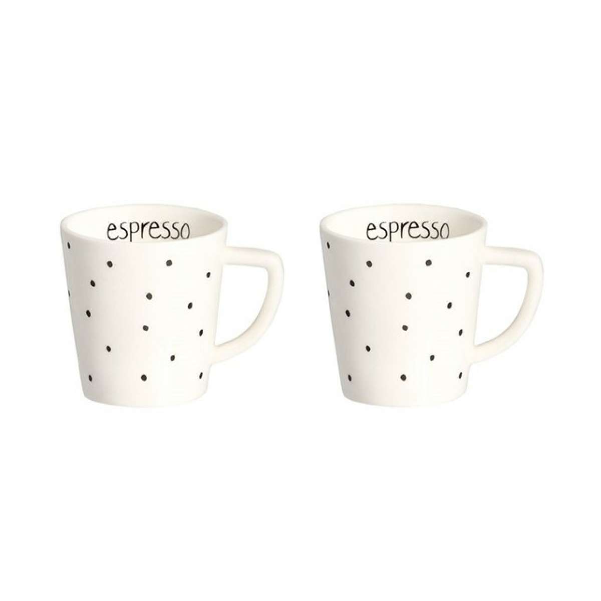 Immagine del prodotto Set 2 Tazzine Espresso in Ceramica Pois 5.5xh6 cm | Simple Day