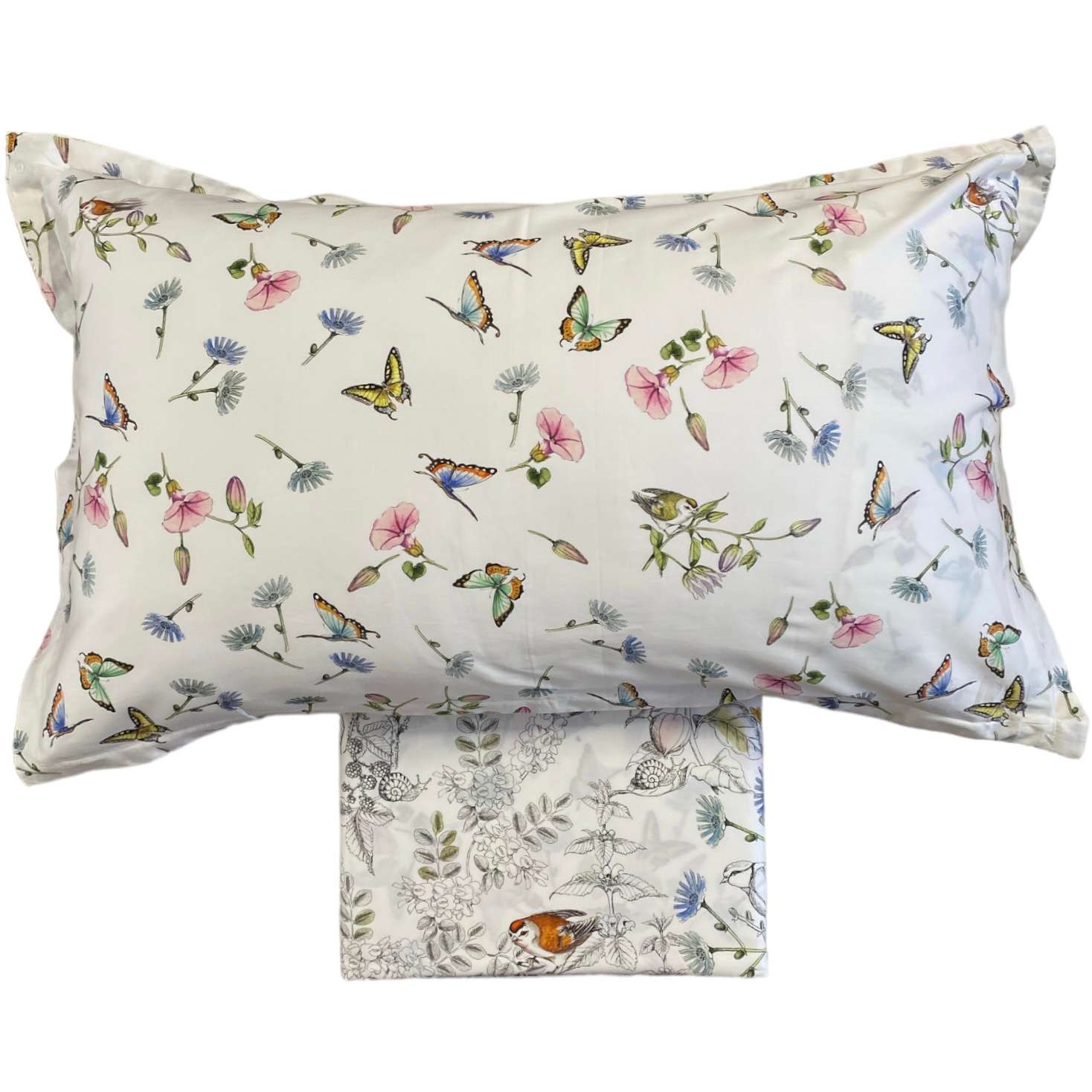 Immagine principale di Completo Letto Matrimoniale Clori Fiore in Raso di Cotone | Tessitura Toscana Telerie