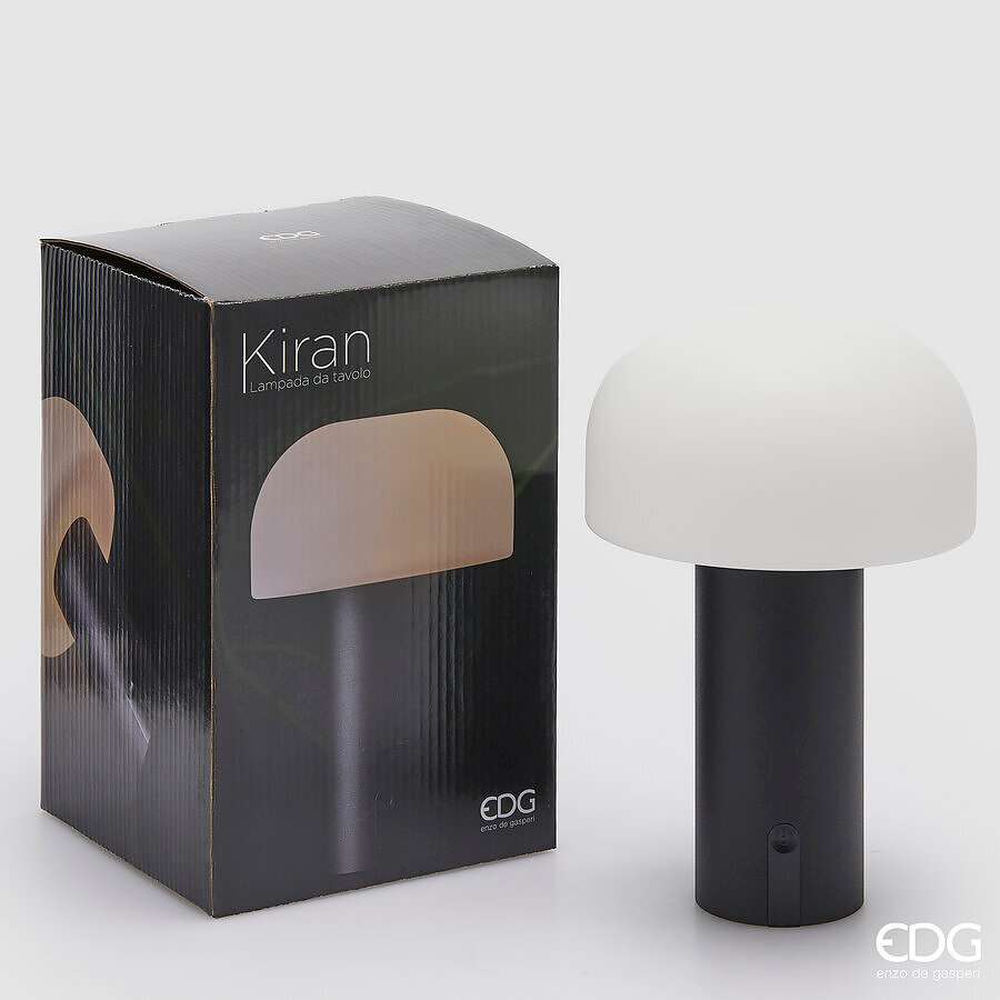 Immagine principale di Lampada da Tavolo Kiran Led Nera | EDG Enzo De Gasperi