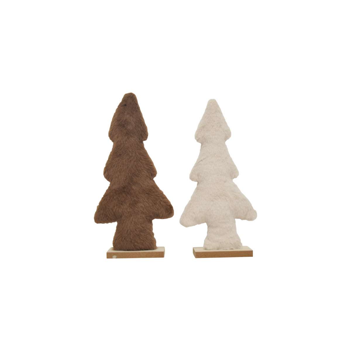 Immagine del prodotto Decorazione Natalizia Abete Milo Effetto Peluche con base in Legno di Mango GRANDE | Concord Home & Interior