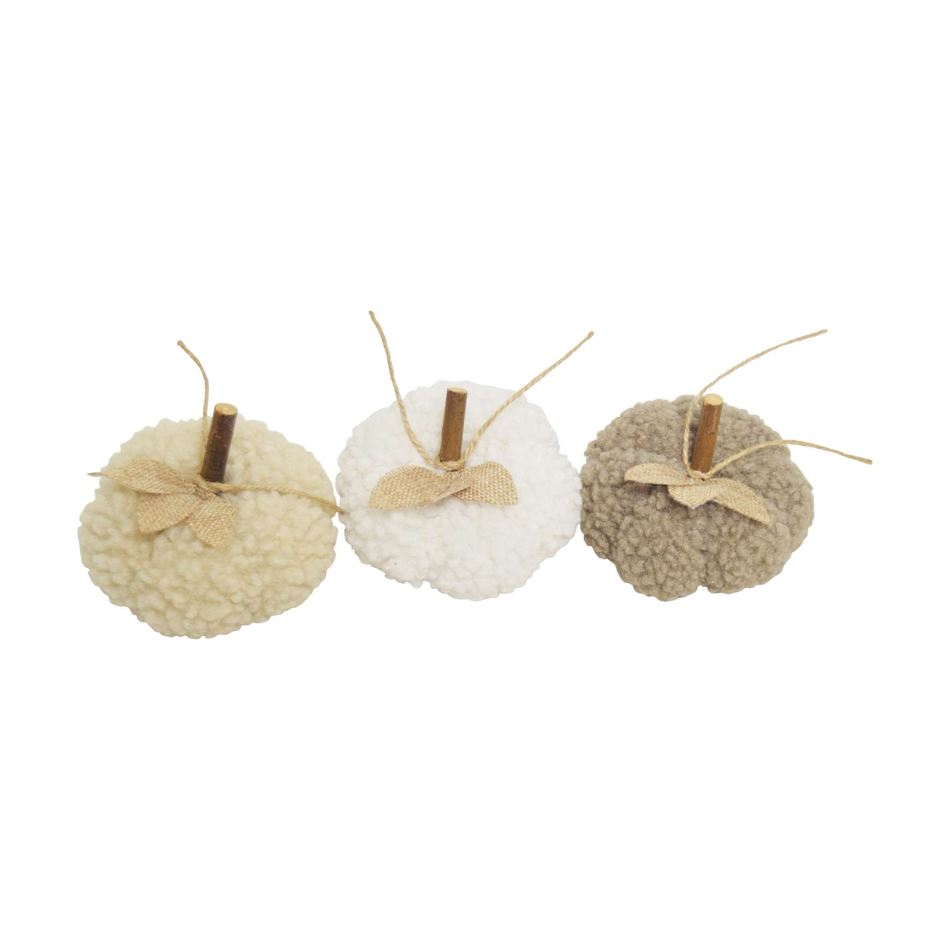 Immagine principale di Zucca Decorativa Juri con peduncolo in legno 9.5x9.5x6 cm PICCOLA - 3 Colori | Concord Home & Interior