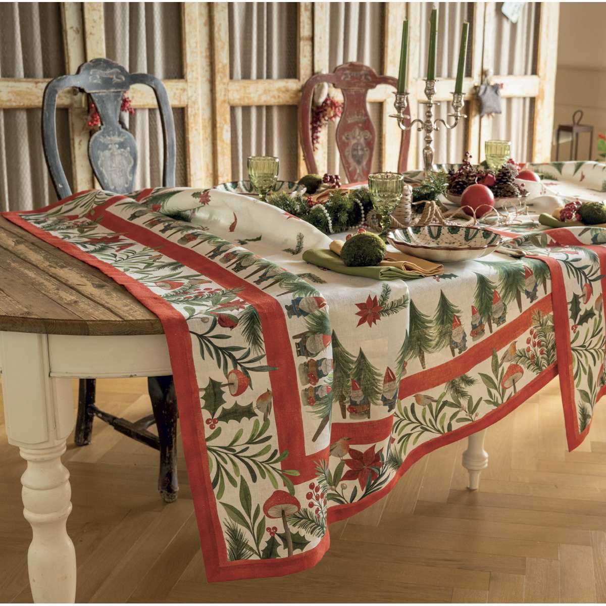 Immagine del prodotto Runner Tavolo in Cotone Natalizio Jolly Elf 45x170 cm | Tessitura Toscana Telerie