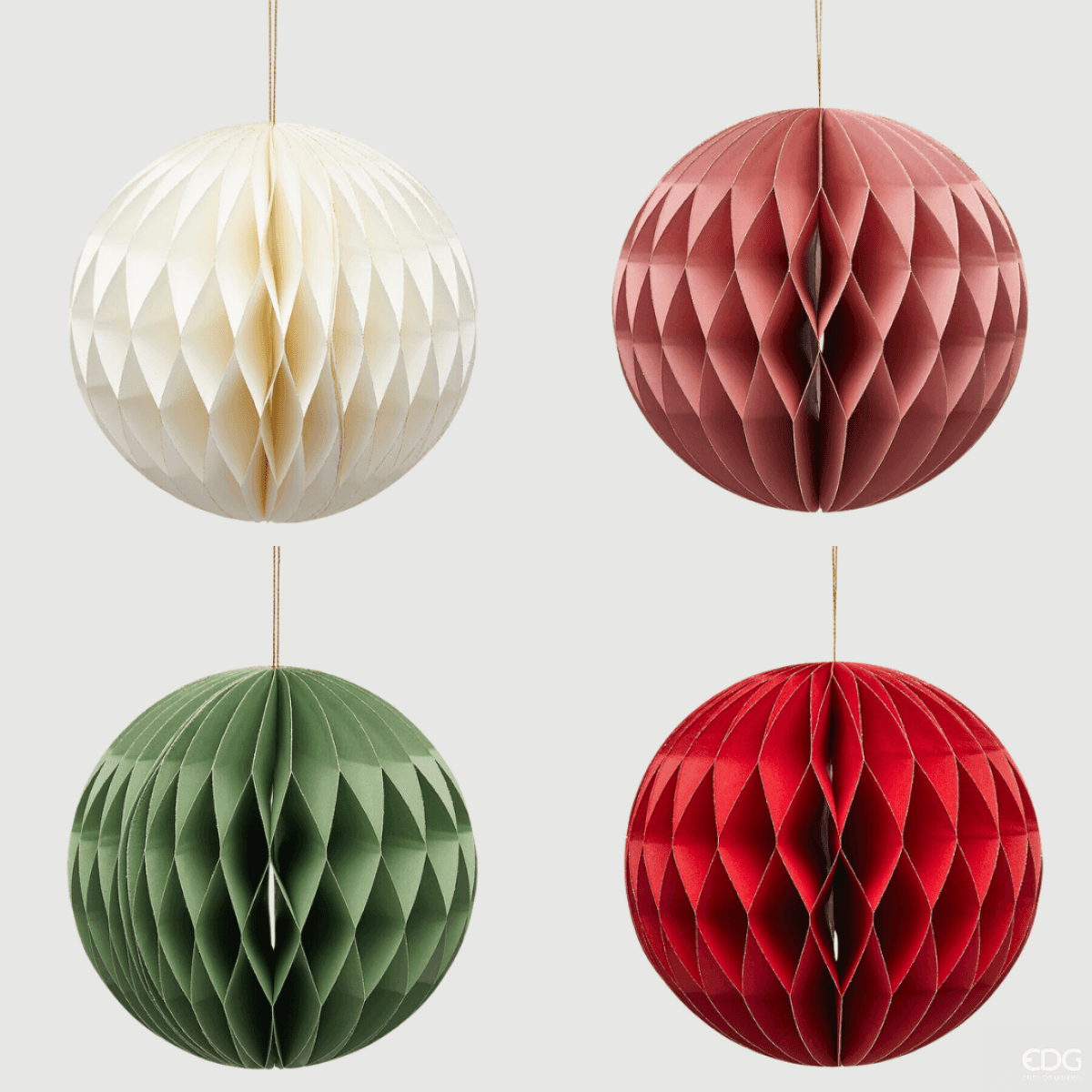 Immagine del prodotto Decorazione Pallina di Natale Origami L- 4 Colori | EDG Enzo De Gasperi