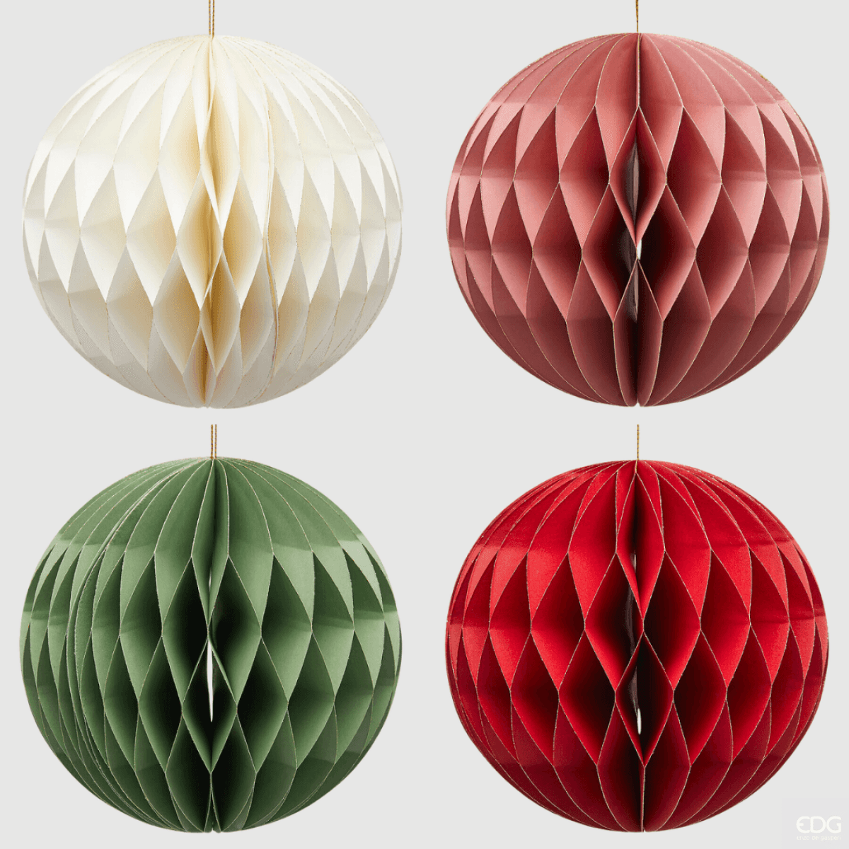 Immagine del prodotto Decorazione Pallina di Natale Origami XL- 4 Colori | EDG Enzo De Gasperi