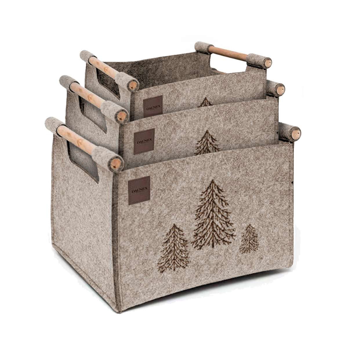 Immagine del prodotto Cesta Portariviste - Porta Legna modello Basket Abete Beige - 3 Misure | Daunex