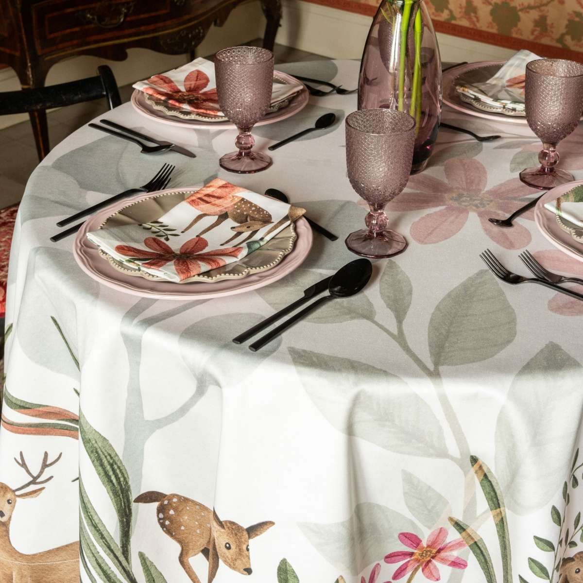 Immagine del prodotto Tovaglia Quadrata Foret in Raso di Cotone 220 x 220 cm | The NapKing