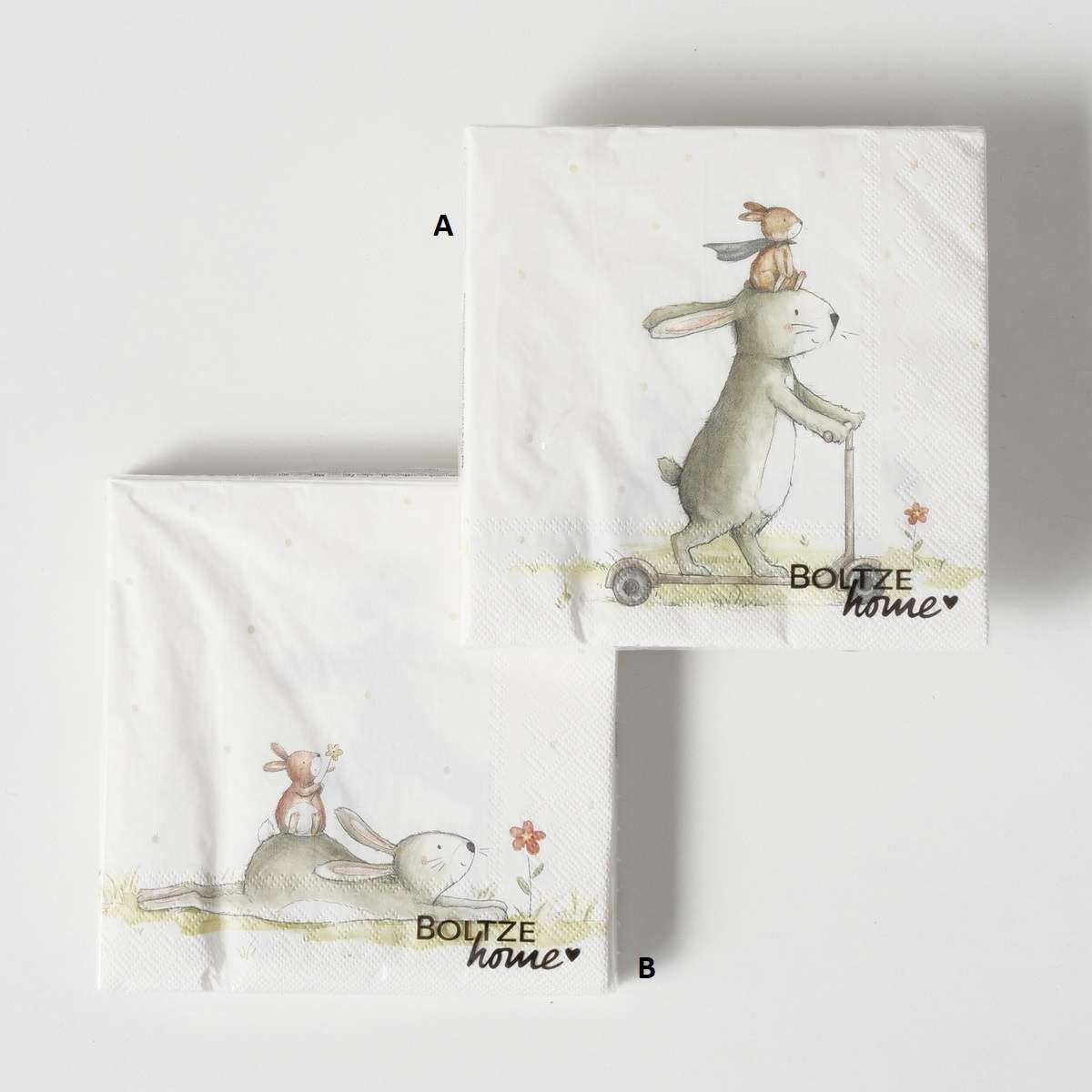 Immagine del prodotto Tovaglioli di Carta Bunny confezione (20) 33x33 cm - 2 Varianti | Boltze