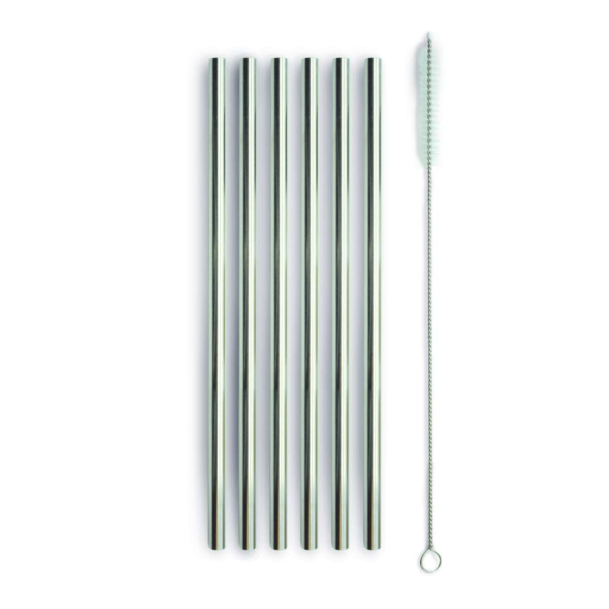 Immagine del prodotto Confezione 6 Cannucce in Acciaio Inox con scovolino per Bicchieri | WD Lifestyle