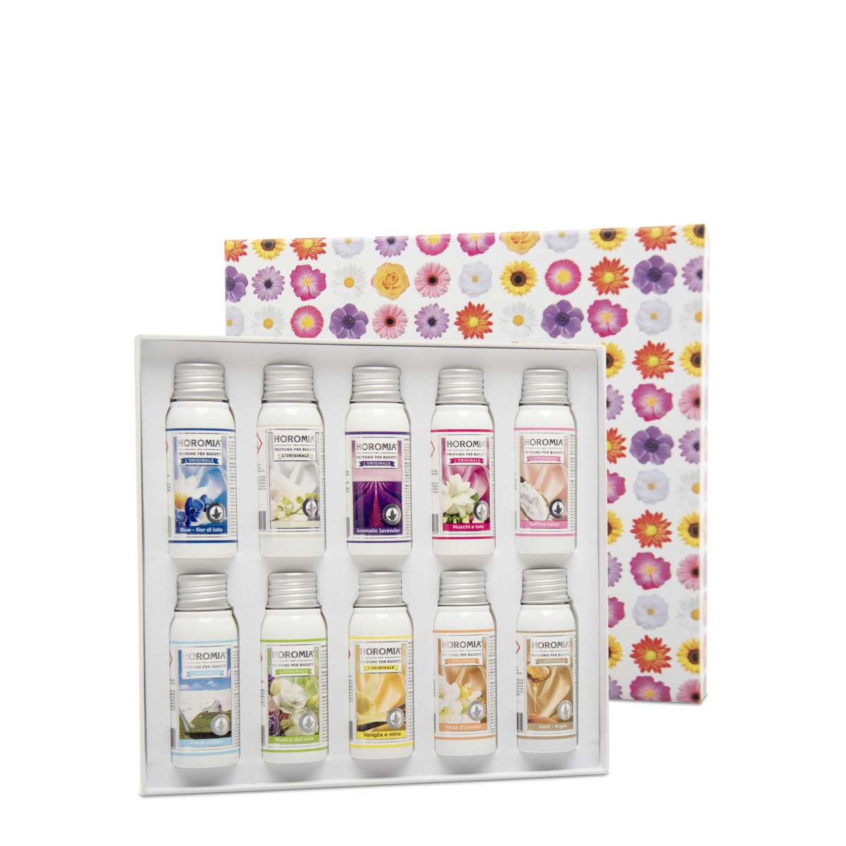Immagine del prodotto Box Fiori - 10 Profumatori Bucato da 50 ml | Horomia