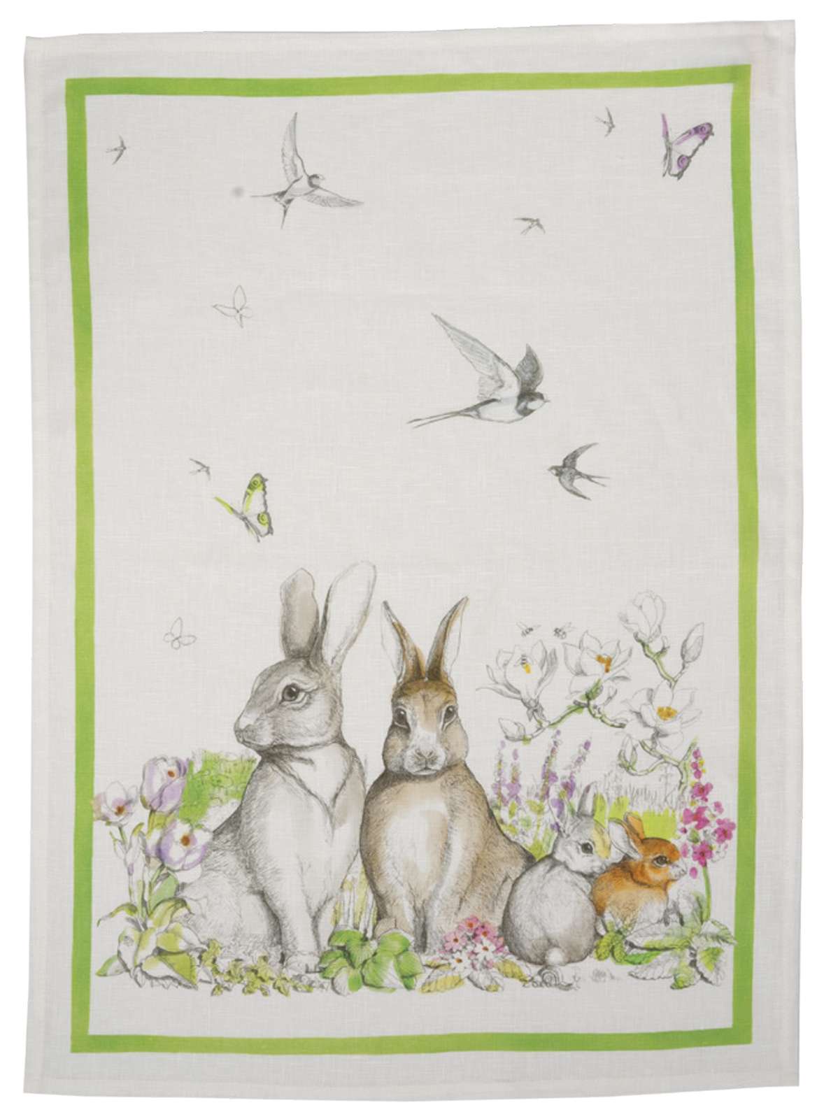 Immagine principale di Strofinaccio in Lino Remi Verde 50x70 cm | Tessitura Toscana Telerie