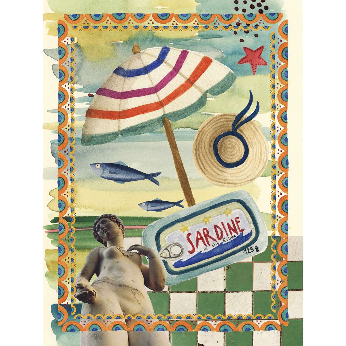 Immagine del prodotto Strofinaccio in Lino - Collage - 2 Varianti | The NapKing