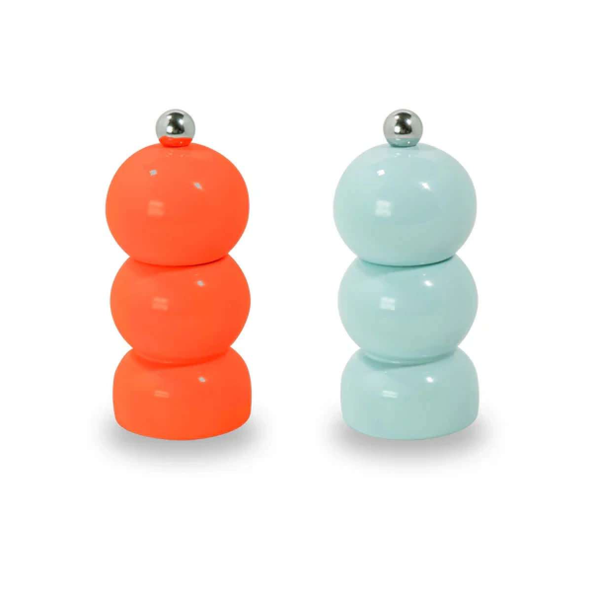 Immagine del prodotto Set Macinasale e Macinapepe Corallo e Celeste in Legno Ø5 x h 11,5cm | WD Lifestyle