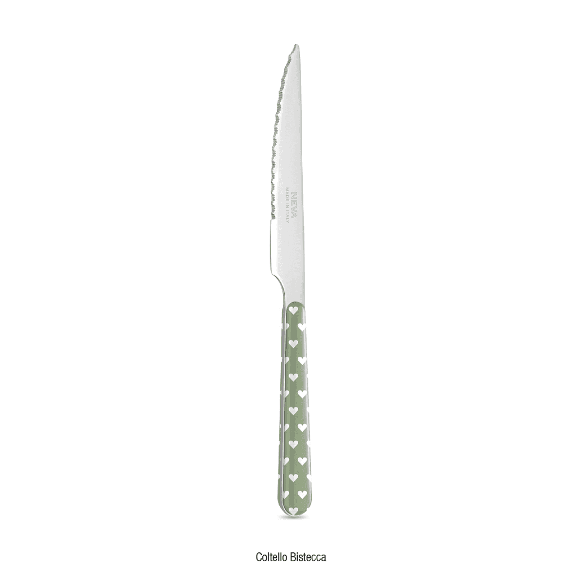 Immagine del prodotto Servizio di 6 Coltelli da Bistecca Decoro Cuoricini (+ Colori) | Neva Posateria