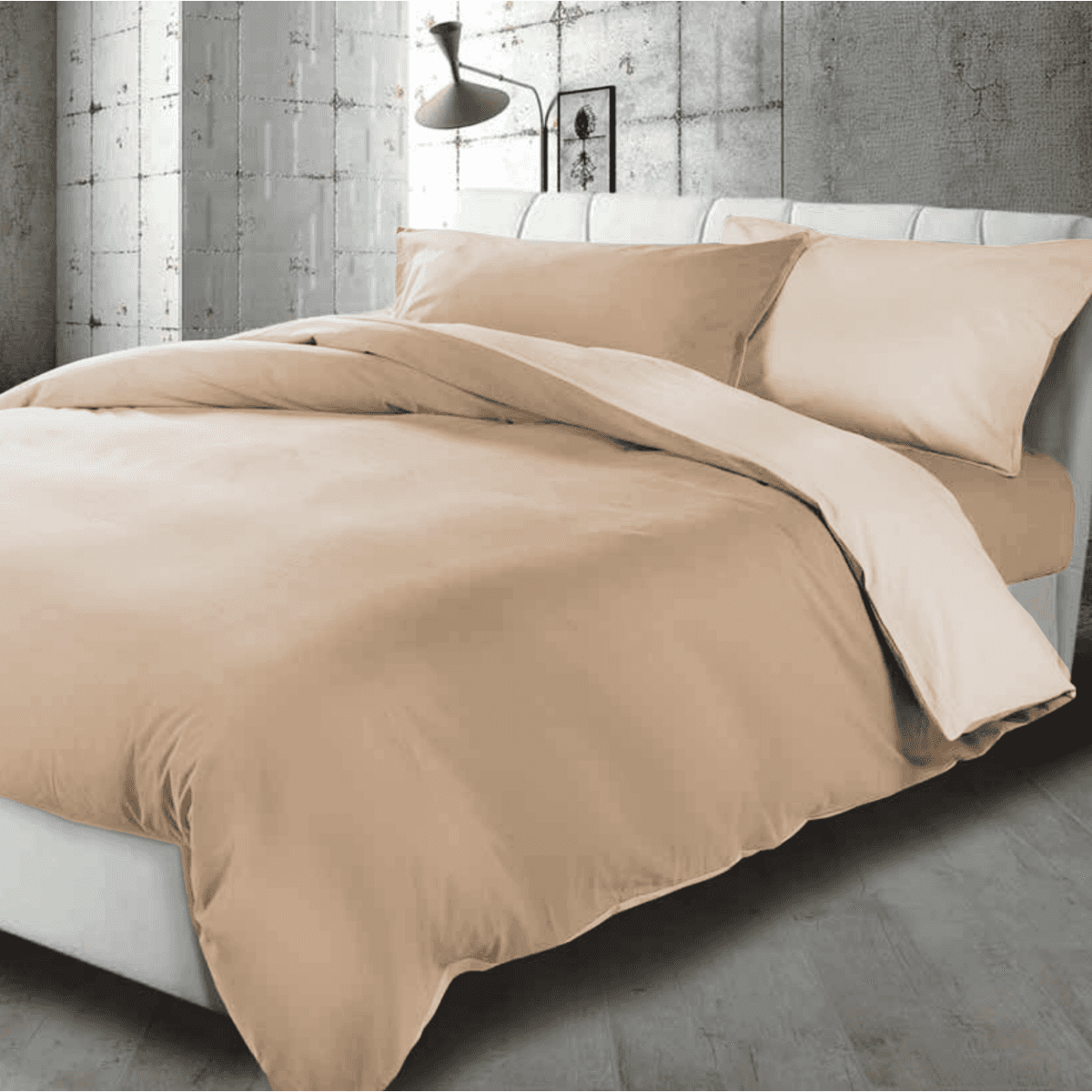 Immagine variante Panna/ Corda - Sacco Copripiumino Matrimoniale Lara 100% Cotone - 4 Colori | Cavalieri Spa