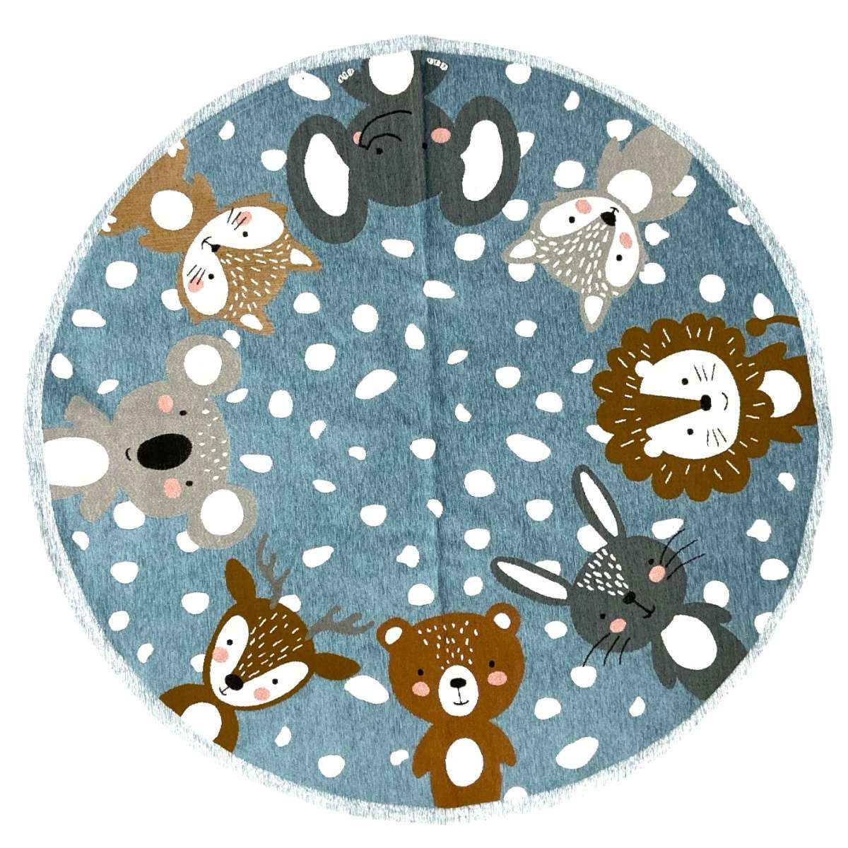 Immagine del prodotto Tappeto Rotondo Animali 140 cm Antiscivolo e Lavabile in Lavatrice (3 Color | Pietro Zanetti Home