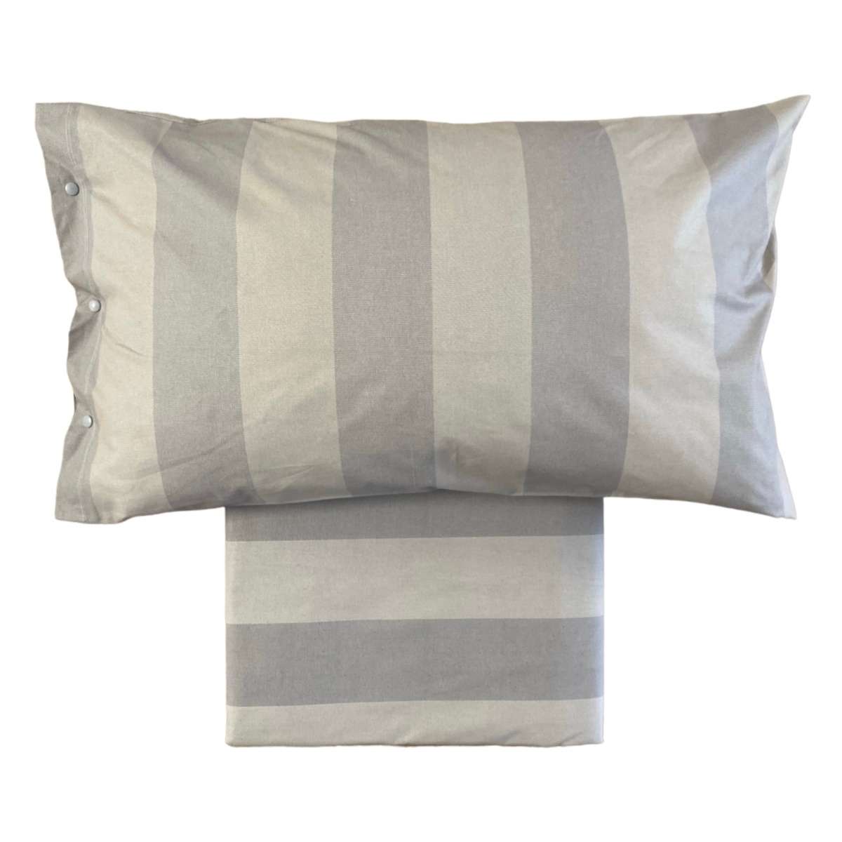 Immagine del prodotto Completo Letto una Piazza e Mezza Righe in 100% Cotone (2 Colori) | Pietro Zanetti Home