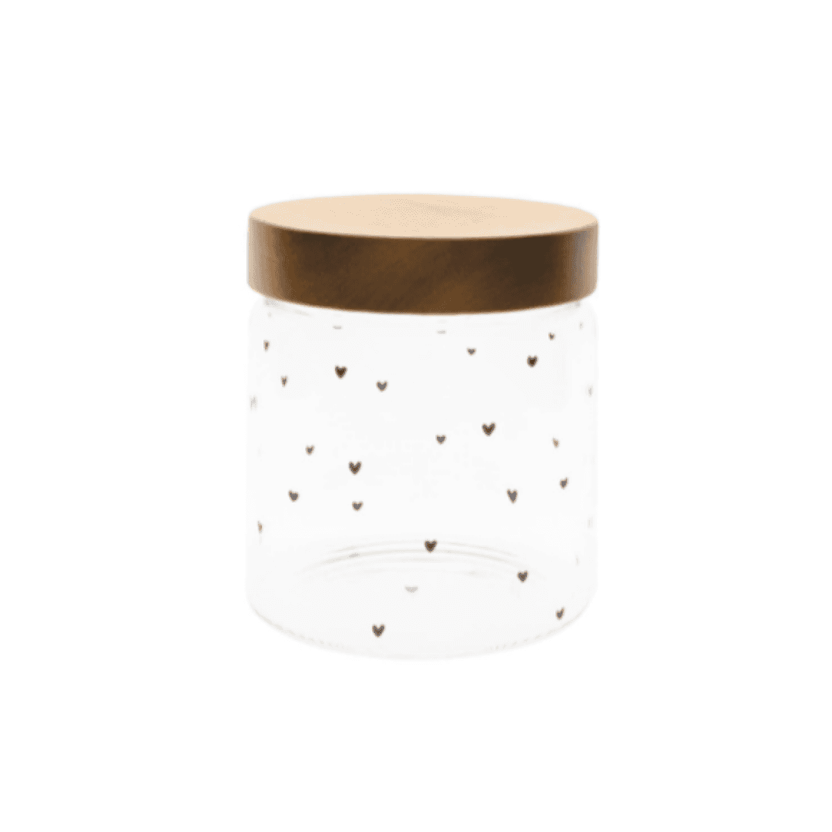 Immagine variante A - Barattolo in Vetro borosilicato Cuore con Tappo Ermetico in Legno - 2 Varianti | Bastion Collections