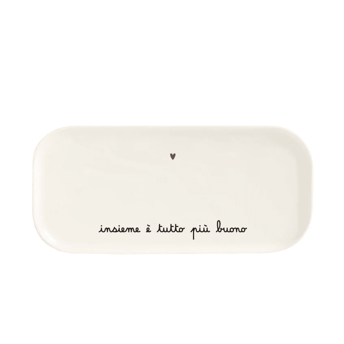 Immagine del prodotto Vassoio Rettangolare in Ceramica Insieme è Tutto Più Buono 31,8x15cm | Simple Day