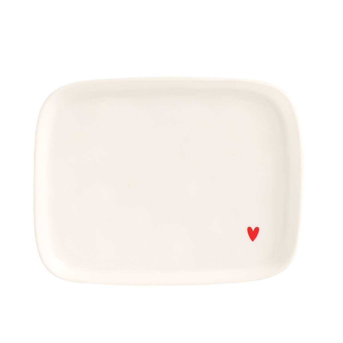Immagine del prodotto Piatto Rettangolare in Ceramica Cuore Rosso | Simple Day